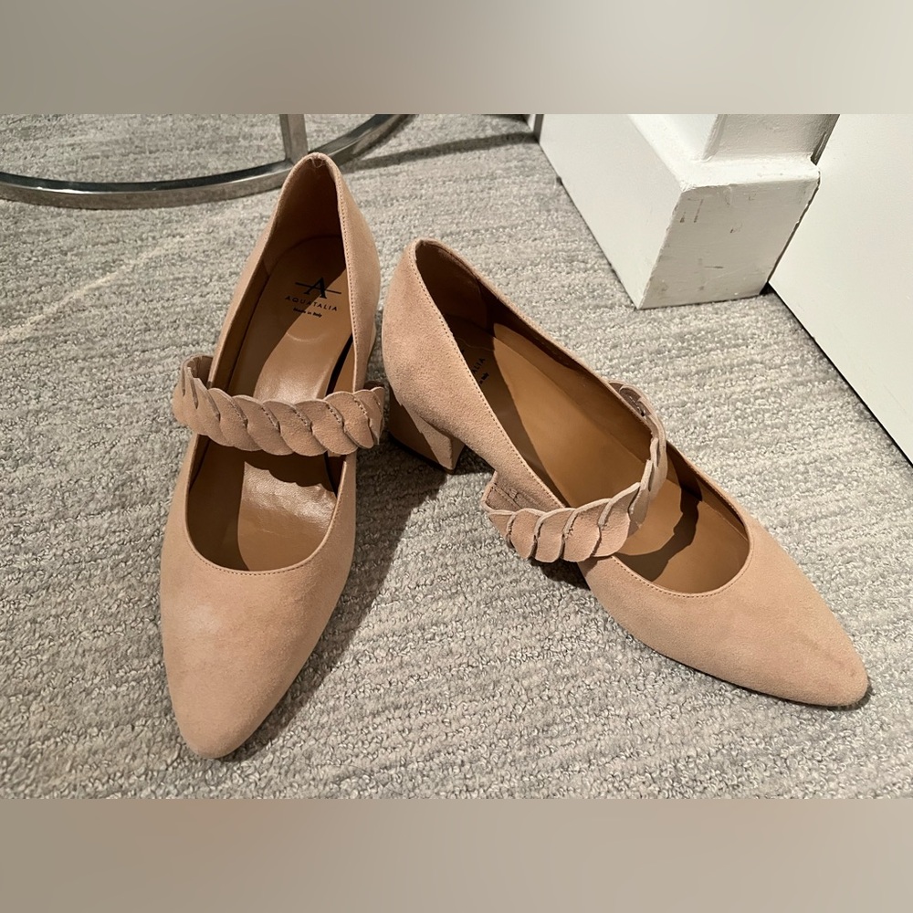 Aquatalia Women’s Mary Jane Pump in Blush Pink